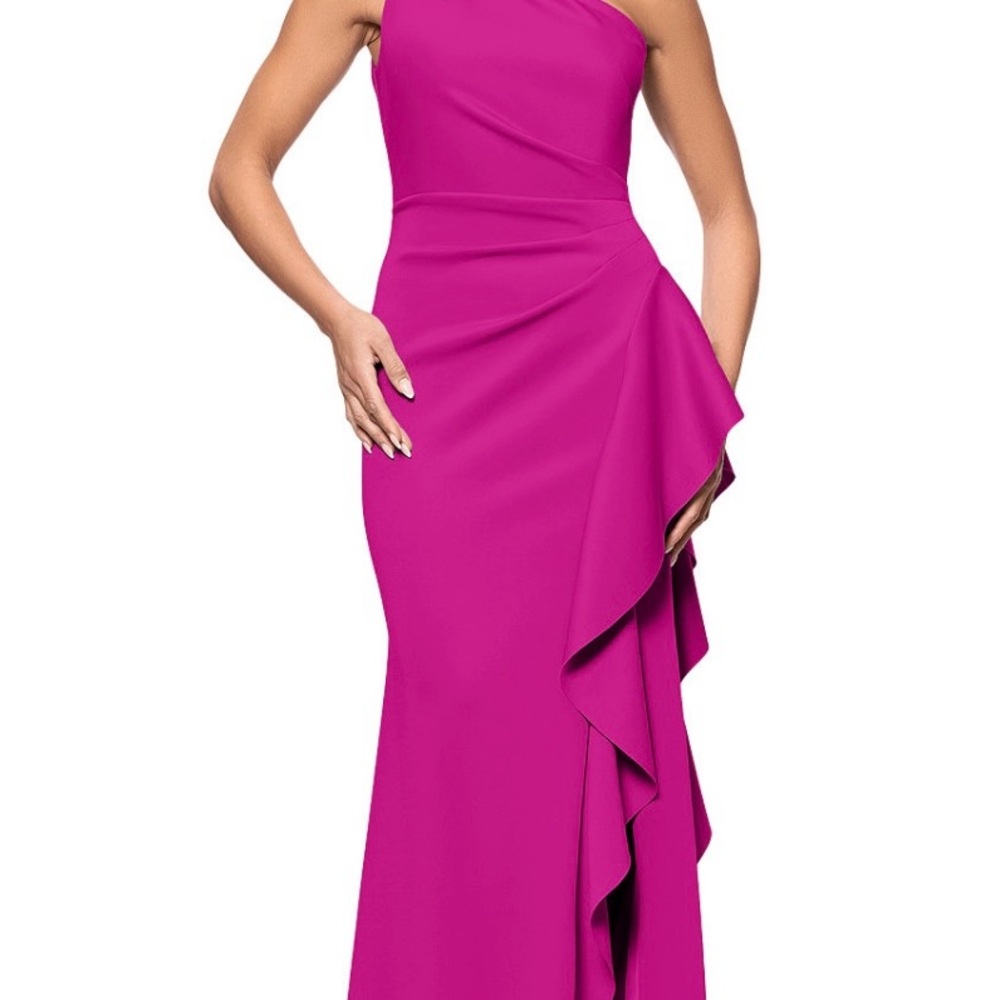 Elegant Pink One-Shoulder Dress